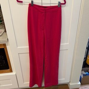 Lulu's Vibrant Pink High Rise Trousers